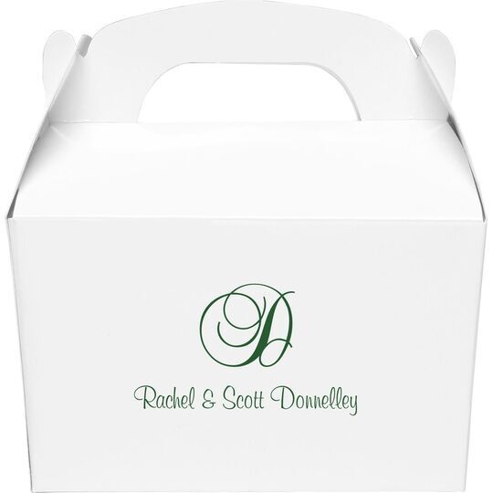 Elegant Initial Gable Favor Boxes