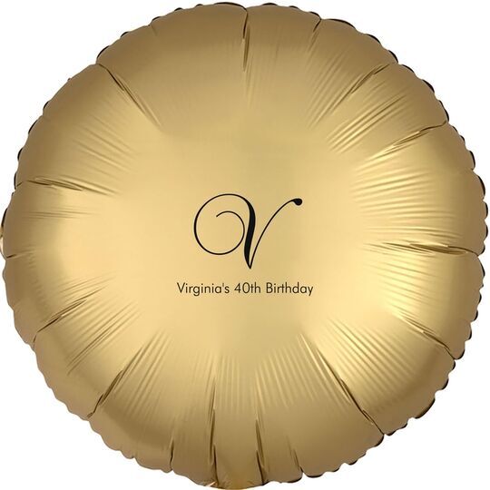 Elegant Initial Mylar Balloons