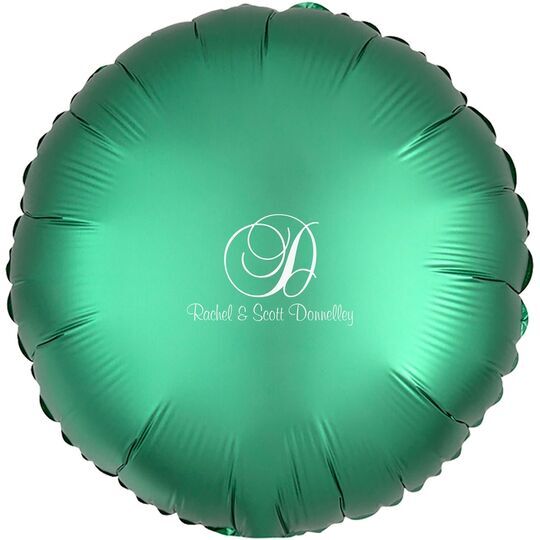 Elegant Initial Mylar Balloons