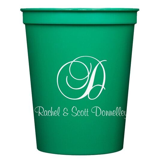 Elegant Initial Stadium Cups