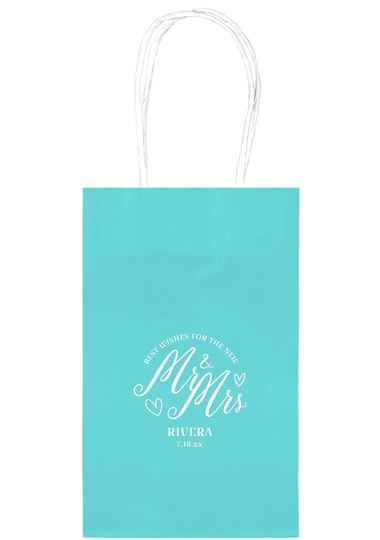 Mr. and Mrs. Best Wishes Medium Twisted Handled Bags