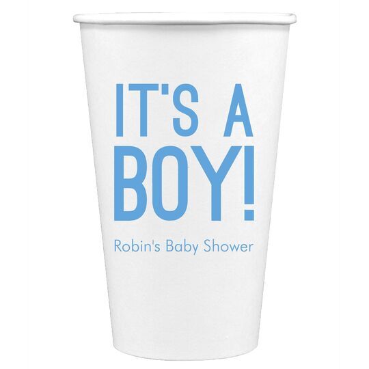 It's A Boy Paper Coffee Cups