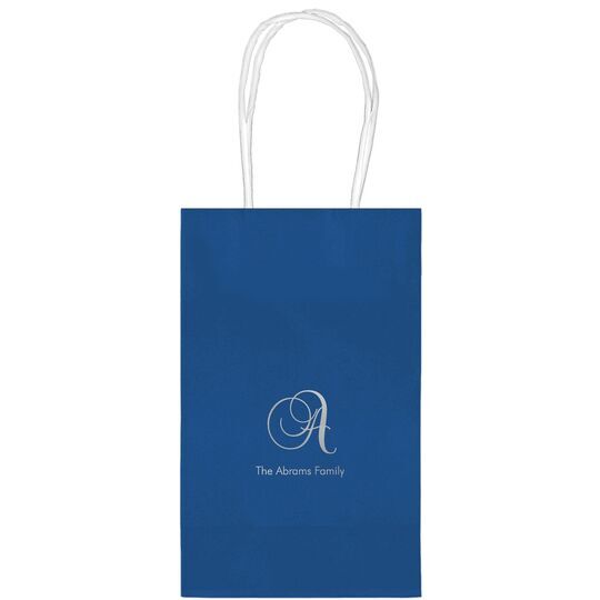 Elegant Initial Medium Twisted Handled Bags