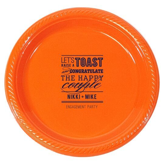 Let's Raise a Toast Plastic Plates