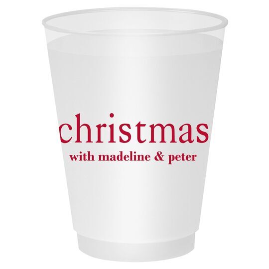 Big Word Christmas Shatterproof Cups