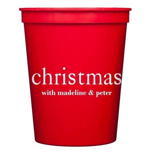 Big Word Christmas Stadium Cups