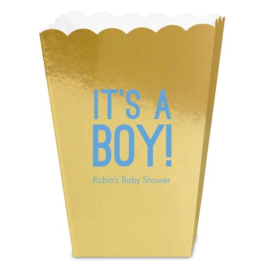 It's A Boy Mini Popcorn Boxes