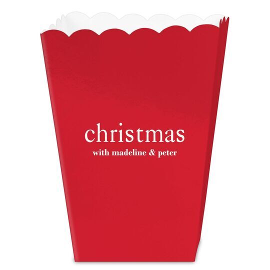 Big Word Christmas Mini Popcorn Boxes