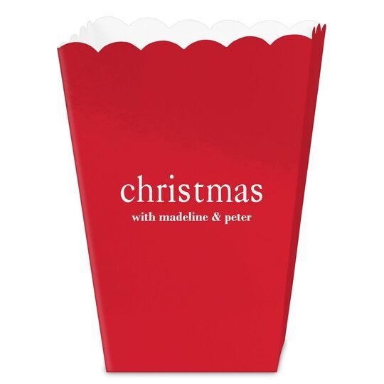 Big Word Christmas Mini Popcorn Boxes