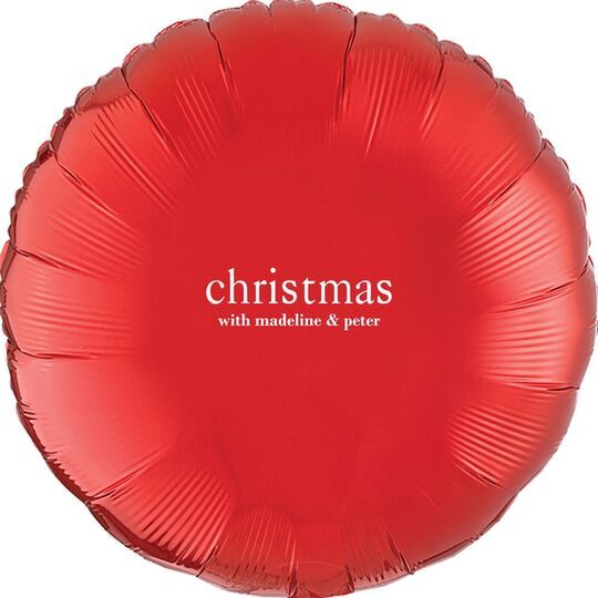 Big Word Christmas Mylar Balloons