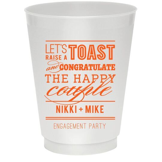 Let's Raise a Toast Colored Shatterproof Cups