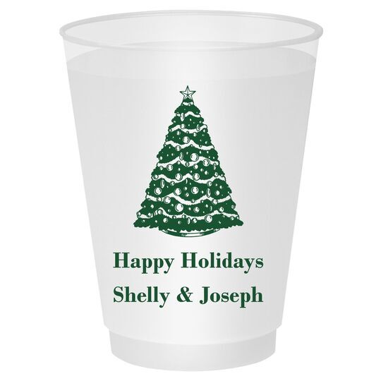 Christmas Tree Shatterproof Cups