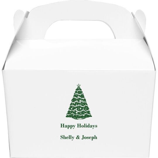 Christmas Tree Gable Favor Boxes
