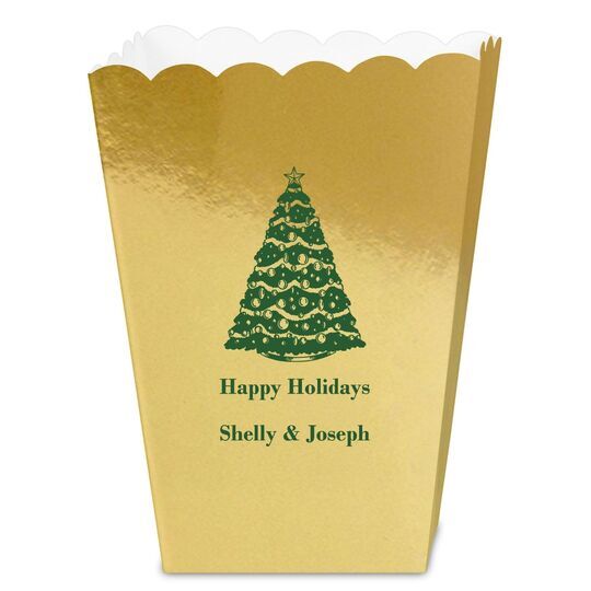 Christmas Tree Mini Popcorn Boxes