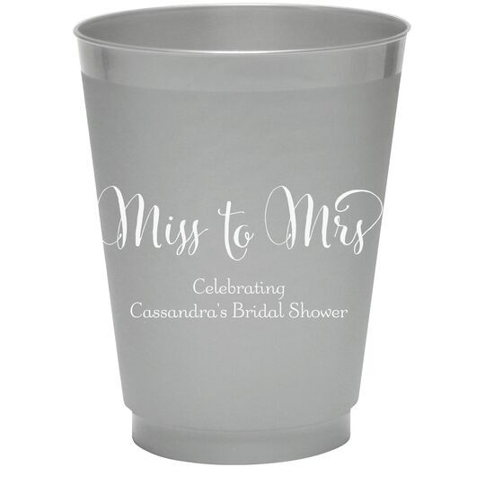 Miss To Mrs Colored Shatterproof Cups