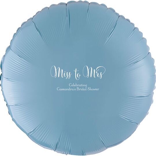 Miss To Mrs Mylar Balloons