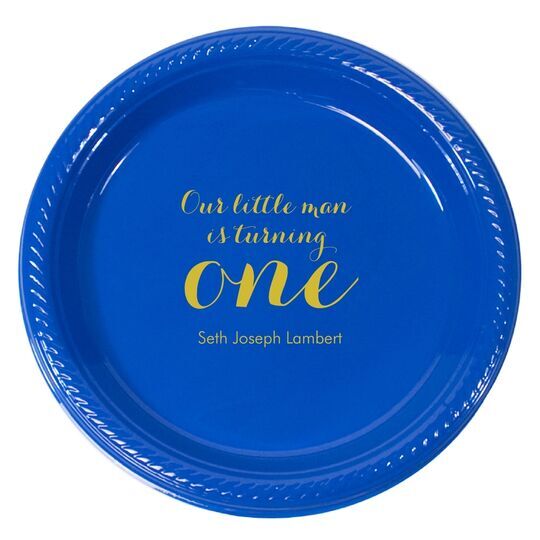 Our Little Man Plastic Plates