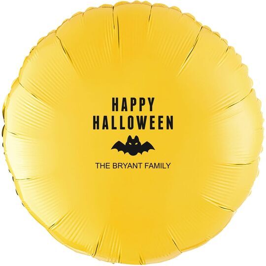 Happy Halloween Bat Mylar Balloons