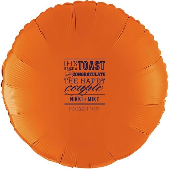 Let's Raise a Toast Mylar Balloons