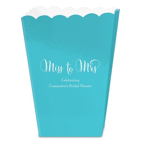 Miss To Mrs Mini Popcorn Boxes