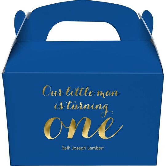 Our Little Man Gable Favor Boxes
