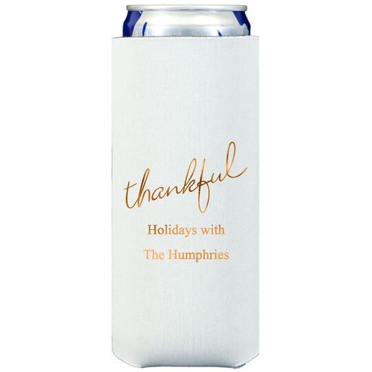 Expressive Script Thankful Collapsible Slim Huggers