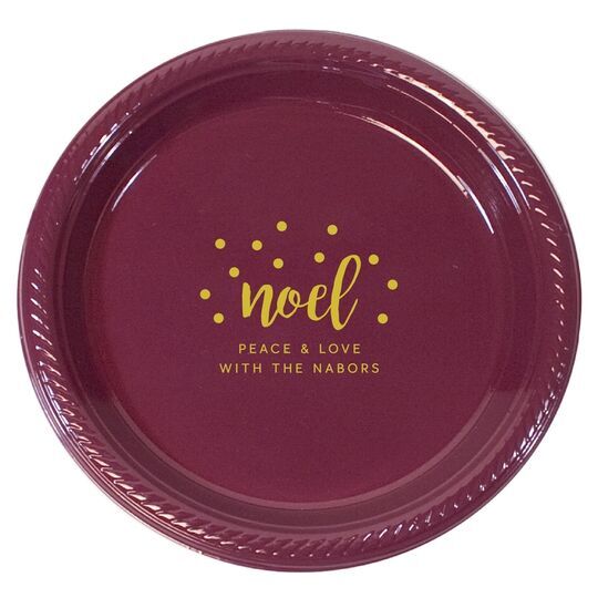 Confetti Dots Noel Plastic Plates