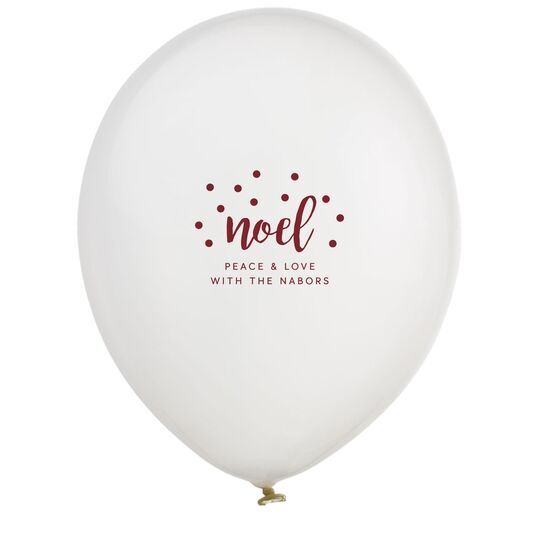 Confetti Dots Noel Latex Balloons