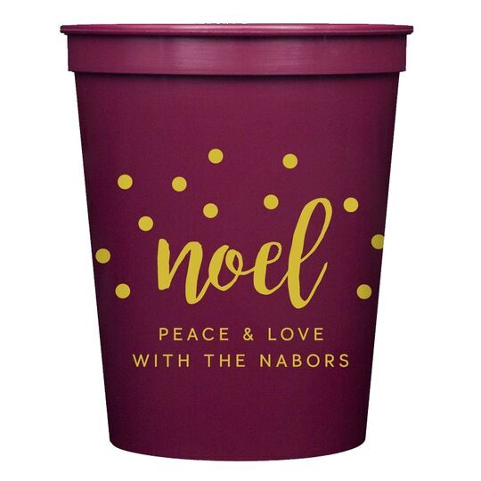 Confetti Dots Noel Stadium Cups