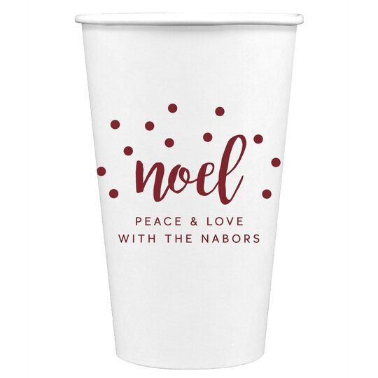 Confetti Dots Noel Paper Coffee Cups