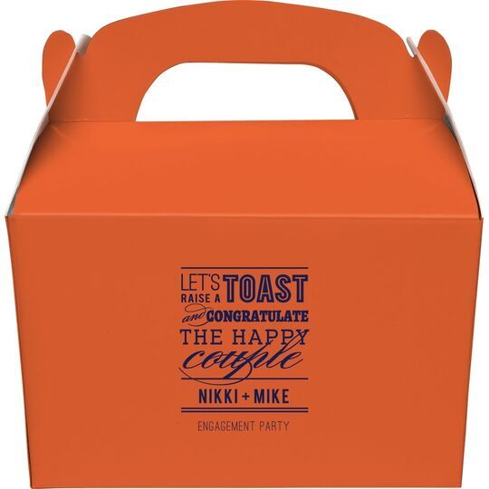 Let's Raise a Toast Gable Favor Boxes