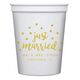 Confetti Dots Just Married Stadium Cups Image 1 of 2