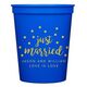 Confetti Dots Just Married Stadium Cups Image 2 of 2