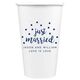 Confetti Dots Just Married Paper Coffee Cups Image 2 of 2