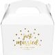 Confetti Dots Just Married Gable Favor Boxes Image 1 of 2
