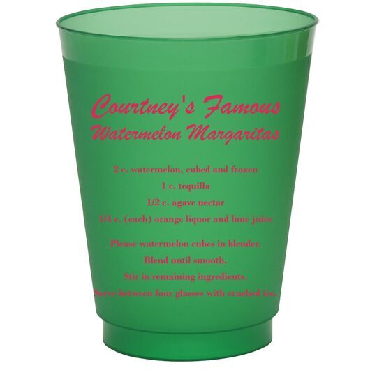 A Lot of Text Colored Shatterproof Cups