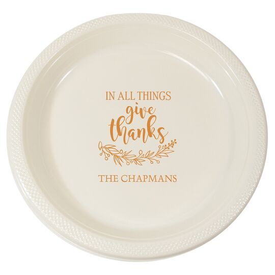 Give Thanks Plastic Plates