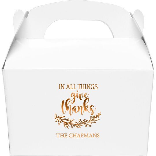 Give Thanks Gable Favor Boxes