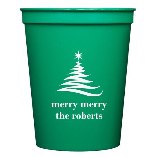 Artistic Christmas Tree Stadium Cups