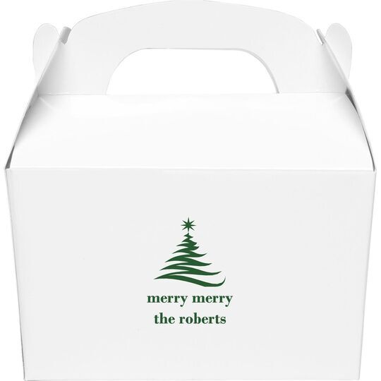 Artistic Christmas Tree Gable Favor Boxes