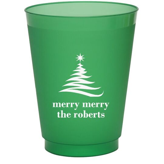 Artistic Christmas Tree Colored Shatterproof Cups