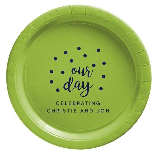 Confetti Dots Our Day Paper Plates