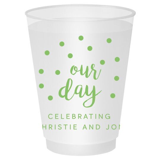 Confetti Dots Our Day Shatterproof Cups