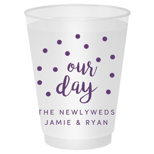 Confetti Dots Our Day Shatterproof Cups