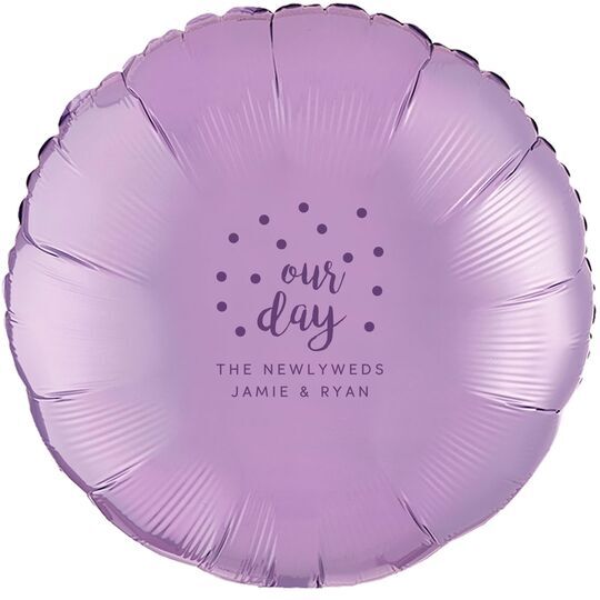 Confetti Dots Our Day Mylar Balloons