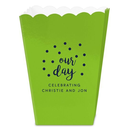 Confetti Dots Our Day Mini Popcorn Boxes