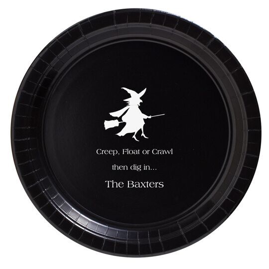 Flying Witch Paper Plates