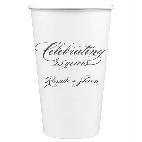 Romantic Celebrating Paper Coffee Cups