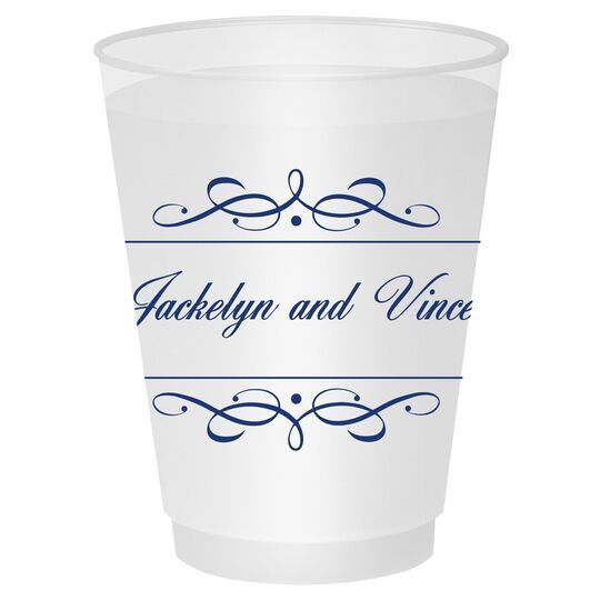 Royal Flourish Framed Names Shatterproof Cups