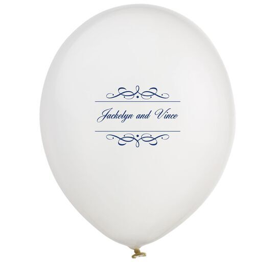 Royal Flourish Framed Names Latex Balloons